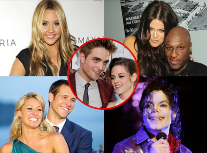 Michael Jackson, Amanda Bynes, Jake Pavelka, Vienna Giraldi, Khloe Kardashian, Lamar Odom, Robert Pattinson, Kristen Stewart Michael Jackson, Amanda Bynes, Jake Pavelka, Vienna Giraldi, Khloe Kardashian, Lamar Odom, Robert Pattinson, Kristen Stewart